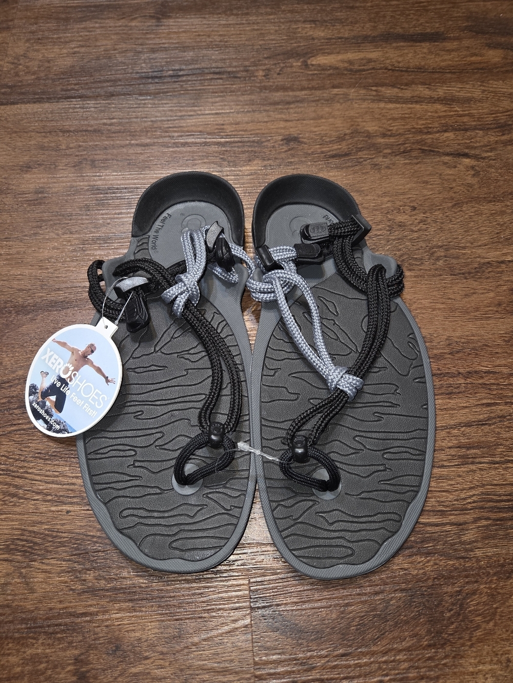 Xeroshoes Charcoal Black Cloud Sandals Shoes M 6 W 7.5 NWT